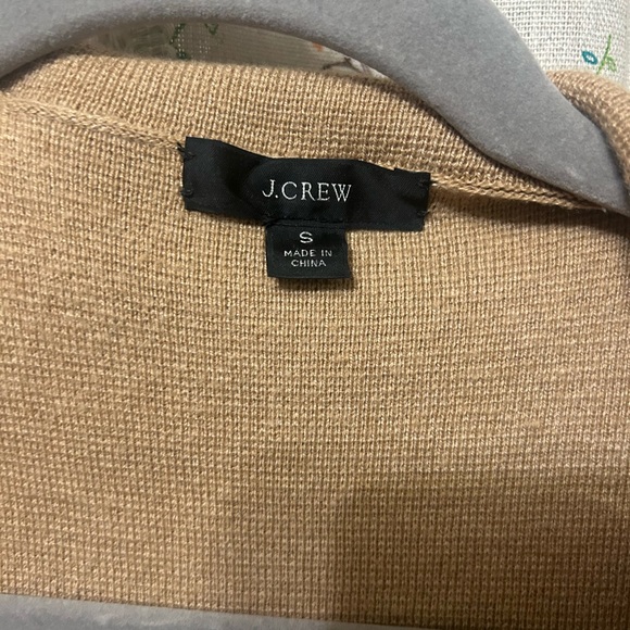 J. Crew Eloise Sweater Blazer Camel Cotton Merino Wool Blend Size Small - Picture 3 of 4